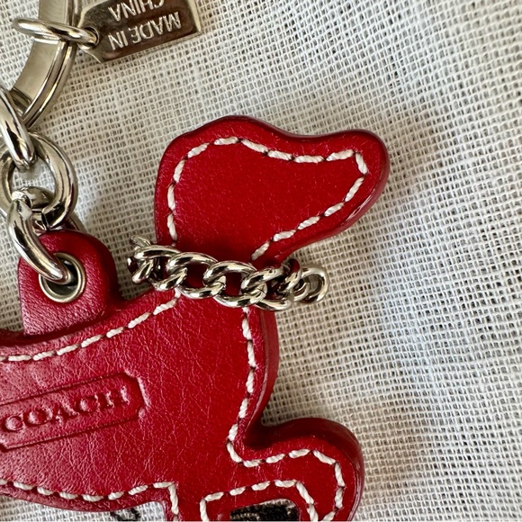 Coach Leather Dog Silhouette Key Ring Bag Charm Vintage RARE - Picture 8 of 13